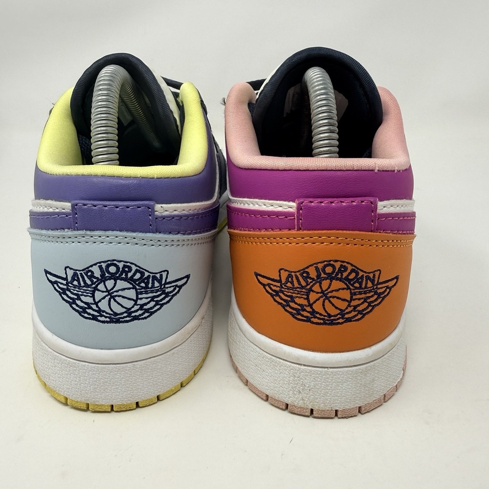 Air Jordan 1 Low SE Mismatched Purple Magenta Youth 6.5Y Women's 8 DJ4342-400 - Picture 5 of 10